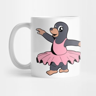 Cartoon mole dances ballet - ballerina Mug